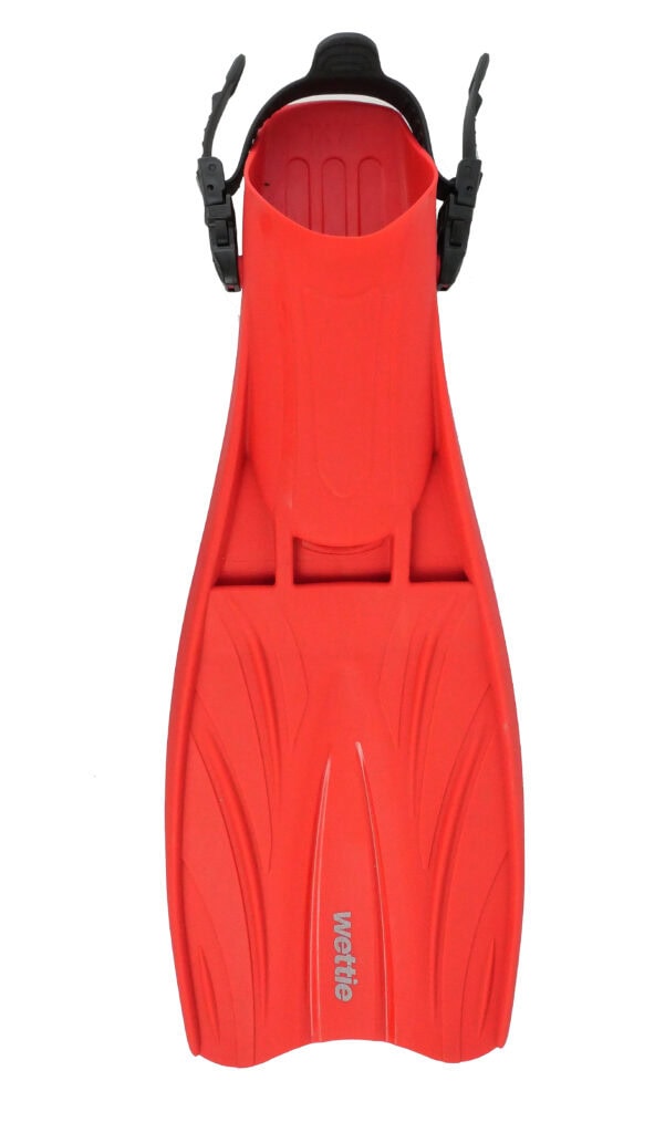 Red scuba fins